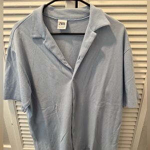 Zara short sleeve button up summer shirt